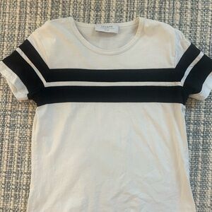 La Ligne White and Black Striped Shirt